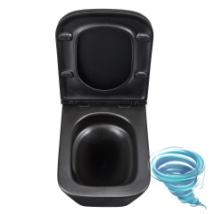 Унитаз подвесной безободковый Lemark Florex 9612002 с сиденьем быстросъемным Soft Close (микролифт)