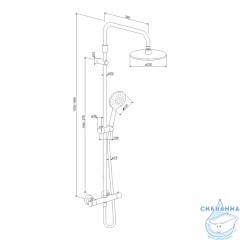 Душевая система Damixa Jupiter 977800300 (черный матовый)