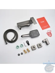 Смеситель для ванны Raglo R01.30.09 с душевым гарнитуром (графит)