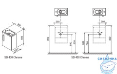 Тумба под раковину Ravak Chrome 40 белый X000000538