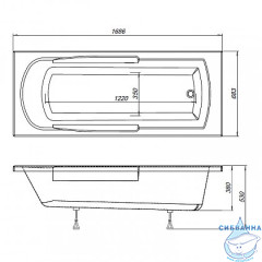 Акриловая ванна Aquanet Extra 170x70 с каркасом