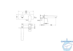 Смеситель для раковины встраиваемый Aquatek Бетта AQ1113CR (хром)