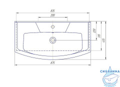 Мебельная раковина AQWELLA Элеганс 85