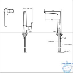 Смеситель для кухни Bravat Real F7121179CP-2-RUS