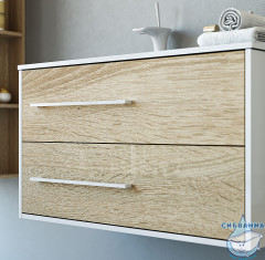 Тумба Aqwella 5 Stars Miami 60 дуб сонома с раковиной Malaga 60