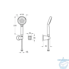 Душевая система Vitra Suit A49308EXP 220 1 режим (хром)