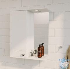 Шкаф-зеркало 1Marka Story 58 L У99309 белый глянец