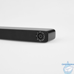 Излив для смесителя, ванна, плоский, латунь, 141 мм, поворотный, в/див, м. черный, ID, 995F14BM2SM