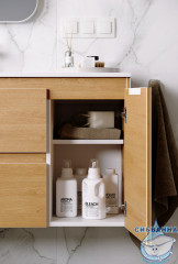 Тумба Aqwella Accent 90 c раковиной Малага 90 дуб золотой L