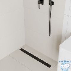 Лоток душевой, сифон 360, комбинированный затвор, перфорированная решетка, 800мм, черный, IDDIS, 975B8BL20DZ