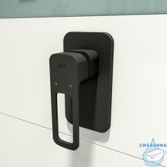 Встраиваемый смеситель для душа Iddis Slide SLIBL00i66 (черный матовый)