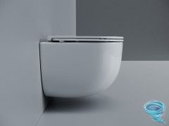 Унитаз подвесной безободковый Ceramicanova Voga CN4012T с сиденьем быстросъемным Soft Close (микролифт)