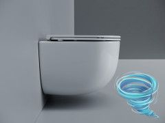 Унитаз подвесной безободковый Ceramicanova Voga CN4012T с сиденьем быстросъемным Soft Close (микролифт)