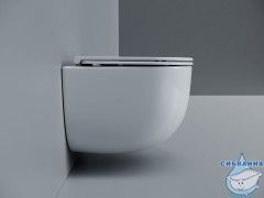 Унитаз подвесной безободковый Ceramicanova Voga CN4012T с сиденьем быстросъемным Soft Close (микролифт)