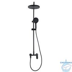 Душевая система Azario Arizona 250 1 режим AZ-20BR (черный матовый)