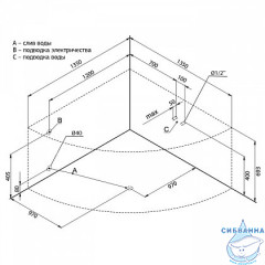 Акриловая ванна Aquanet Vitoria 135x135 с каркасом