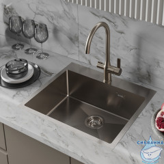 Кухонная мойка Iddis Haze 59 HAZ59S0i77 сатин