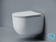 Унитаз подвесной безободковый Ceramicanova Voga CN4012T с сиденьем быстросъемным Soft Close (микролифт)