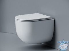 Унитаз подвесной безободковый Ceramicanova Voga CN4012T с сиденьем быстросъемным Soft Close (микролифт)