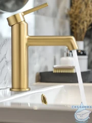 Смеситель для раковины Calypso CS1020-3 (сатин золотой)