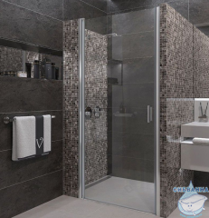 Дверь в нишу Veconi Vianno 70 профиль хром, стекло прозрачное  VN43-70-01-C5