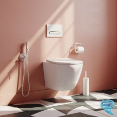 Унитаз подвесной безободковый Iddis Blanco Q BLQNDSEI25 (с сиденьем Soft Close (микролифт) )