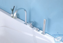Смеситель для ванны на борт ABBER Wasserfall AF8613 (хром)