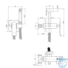 Встраиваемый смеситель с гигиеническим душем Lemark Contest LM5820CW (хром)