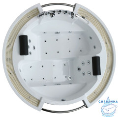 Акриовая ванна Gemy G9060 O 210х210 с гидромассажем
