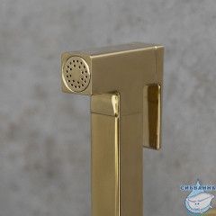 Встраиваемый смеситель с гигиеническим душем Lemark Solo LM7172G (золото)