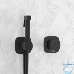 Встраиваемый смеситель с гигиеническим душем Wasserkraft A9151.327.241.212 (черный матовый)