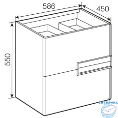 Тумба подвесная под раковину Roca Victoria Nord Ice Edition 60 белый глянец