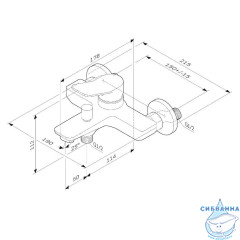 Смеситель для ванны Am.Pm X-Joy F85A10033 (белый)