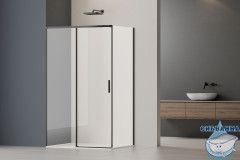 Душевое ограждение Vincea Soft 100x90 профиль черный, стекло прозрачное VSR-3SO28012CLB