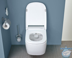 Унитаз подвесной с функцией биде VitrA V-Care Comfort 5674B003-6194 с сиденьем Soft Close (микролифт)