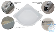 Акриловый поддон Triton 90x90 Щ0000038722