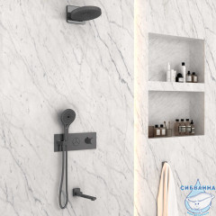Душевая система Vincea 250 1 режим VSFW-432TI1GM (вороненая сталь)