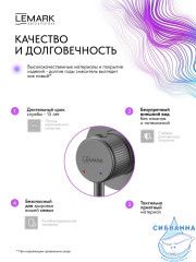 Смеситель для раковины встраиваемый Lemark Белуга LMF-8033B-GM (графит)