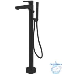 Смеситель для для ванны напольный Abber Eleganz AF8315B (черный матовый)
