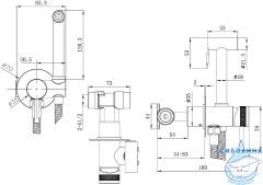 Встраиваемый смеситель с гигиеническим душем Allen Brau Priority 330520 (золото брашированное)