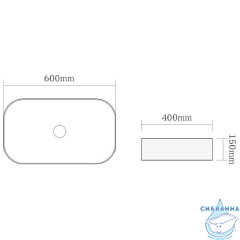 Раковина на столешницу 60 см SantiLine SL-7022MM
