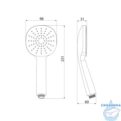 Лейка для душа Iddis Optima Home 100 1 режим OPH1FB9i18 (черный матовый)