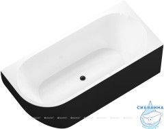 Акриловая ванна Aquanet Family Elegant R 180x80 (белый глянцевый/черный матовый)
