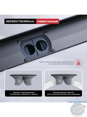 Дренажный трап для душа Raglo R651.50.09 50 см с решеткой (графит) 