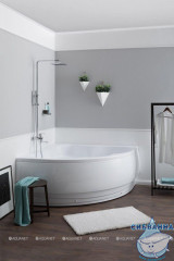 Акриловая ванна Aquanet Santiago 160x160 с каркасом