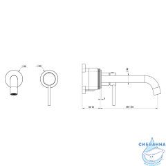 Встраиваемый смеситель для раковины Oliveeka Y-Line OL-88869017-BG (золото матовое)