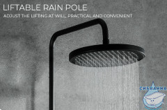 Душевая система Gappo G2403-6 260 1 режим (хром/черный)