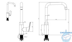 Смеситель кухни Aquatek Вега AQ1081MB (черный матовый)