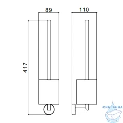 Ершик для унитаза Raglo R320.10.03 (сатин золотой)