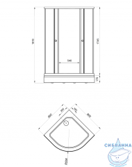 Душевое ограждение Тритон Вельвет А 90х90 (с поддоном)